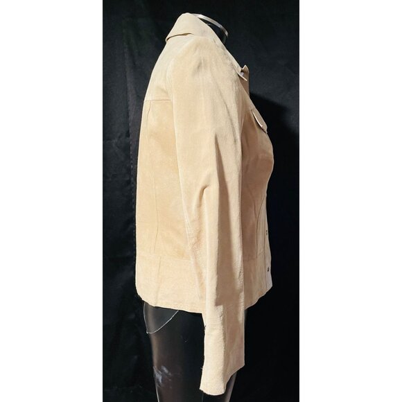 Valerie Steven’s Womens Small Leather Jacket Snap Closure Lined Casual Career - Picture 4 of 7